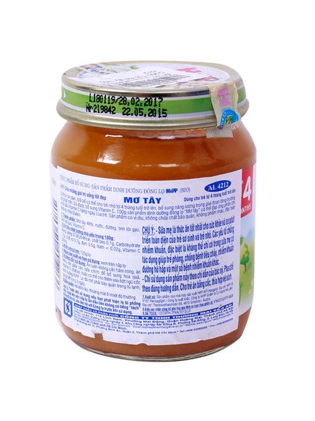  4212 - Dinh dưỡng đóng lọ Hipp mơ tây (125g) 