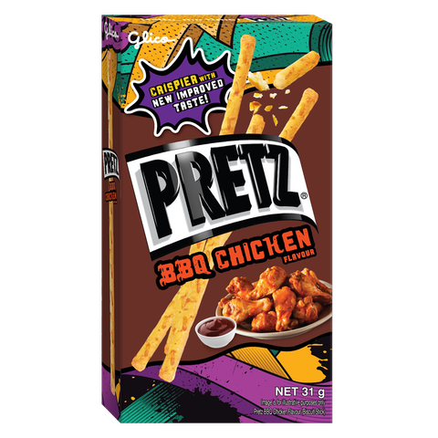  Bánh snack que nướng Pretz vị gà nướng BBQ 31g 