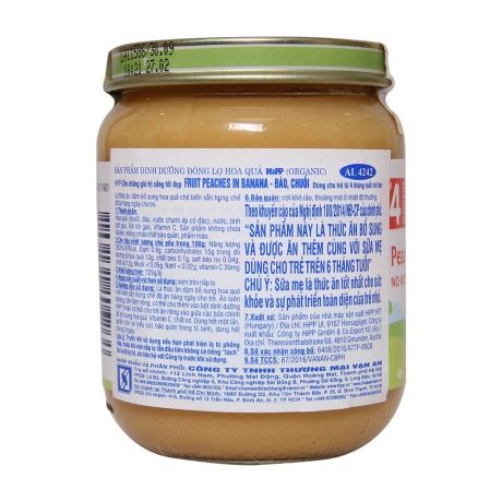  4396 - Dinh dưỡng đóng lọ Hipp chuối đào 125g 
