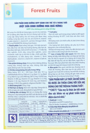  3221 - Bột dinh dưỡng Hipp hoa quả rừng (250g) 