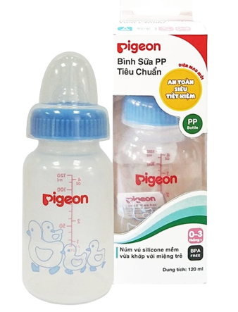  Bình sữa Pigeon nhựa PP vịt xanh 120ml 