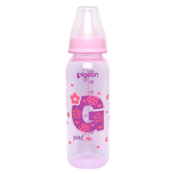  Bình sữa Pigeon nhựa PP cao cấp bé gái 240ml 