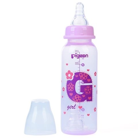  Bình sữa Pigeon nhựa PP cao cấp bé gái 240ml 