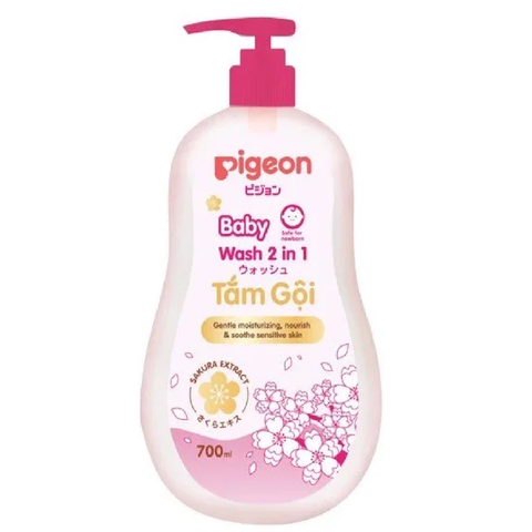  Tắm gội dịu nhẹ Pigeon Sakura 700ml 