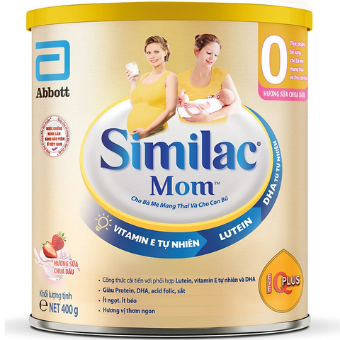  Sữa bột Similac Mom IQ Plus hương sữa chua dâu 400g 
