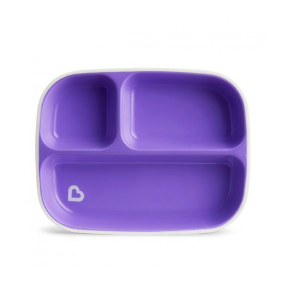  Bộ 2 đĩa chia ngăn chống trượt Munchkin (hồng - tím) 