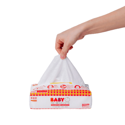  Khăn khô cotton kháng khuẩn Suzuran Jâpn (80 miếng/gói), 108212 