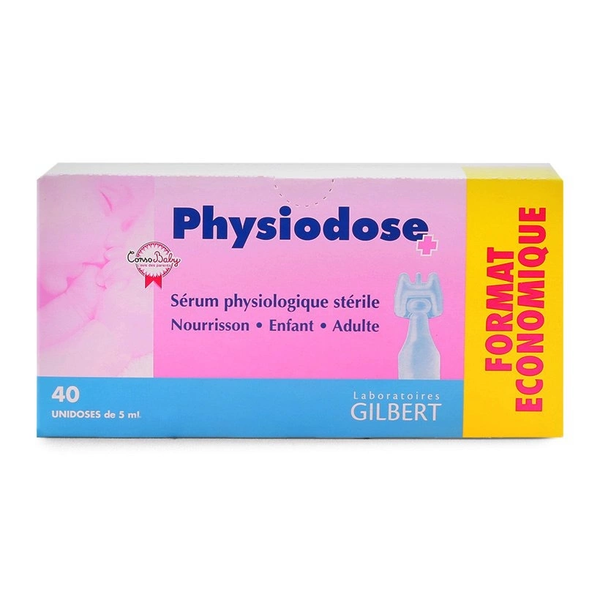  Nước muối sinh lý GILBERT PHYSIODOSE hộp 40 ống x 5ml 