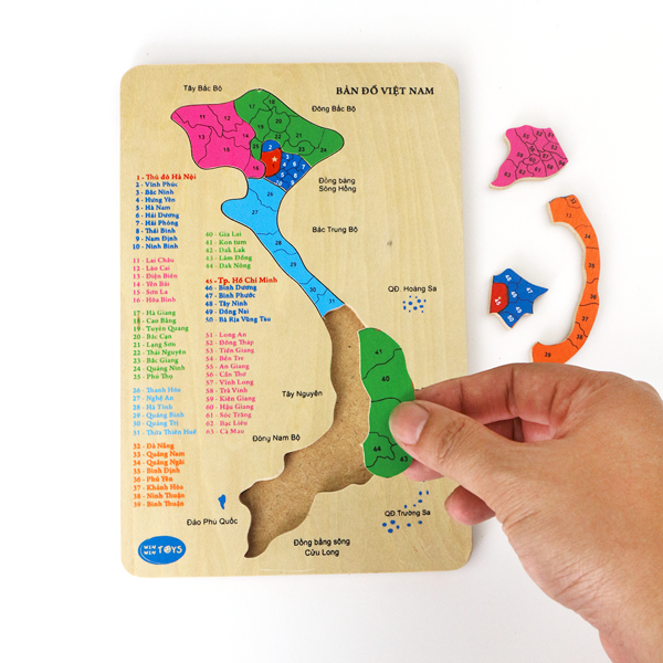  Bản đồ Việt Nam bằng gỗ Winwin Toys 