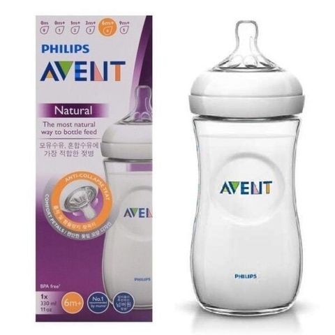  Bình sữa Philips Avent nhựa 330ml, không có BPA (0-6 tháng) 
