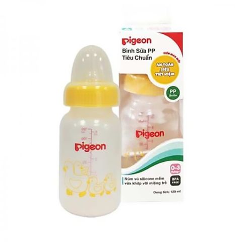  Bình sữa Pigeon nhựa PP Vịt Vàng 120ml 