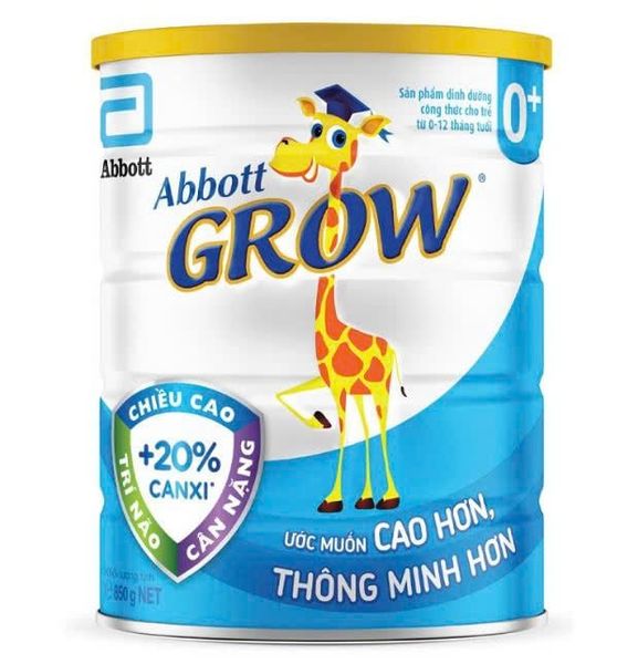  Sữa bột Abbott Grow 0+ hương vani 850g 