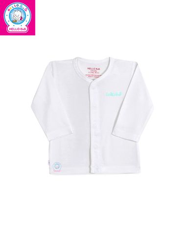  Áo cổ tim trắng tay dài Bamboo ASS0059 