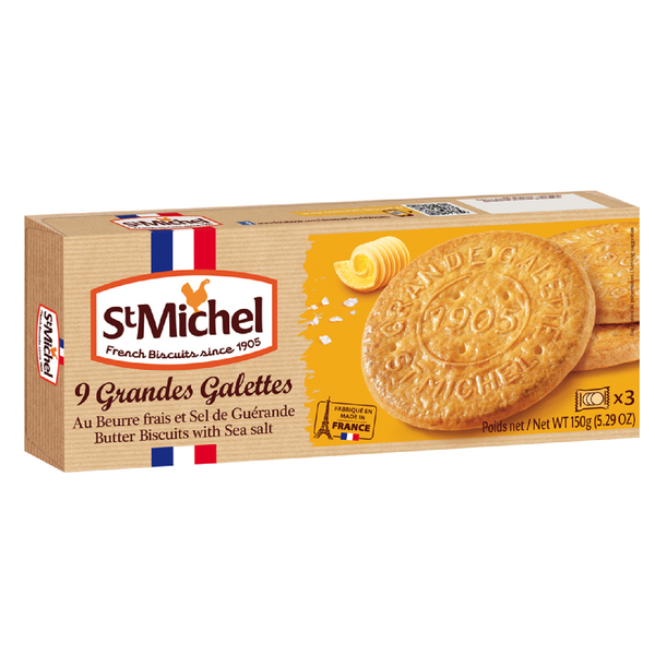  Bánh quy bơ St Michel Grande Galette vị muối 150g 