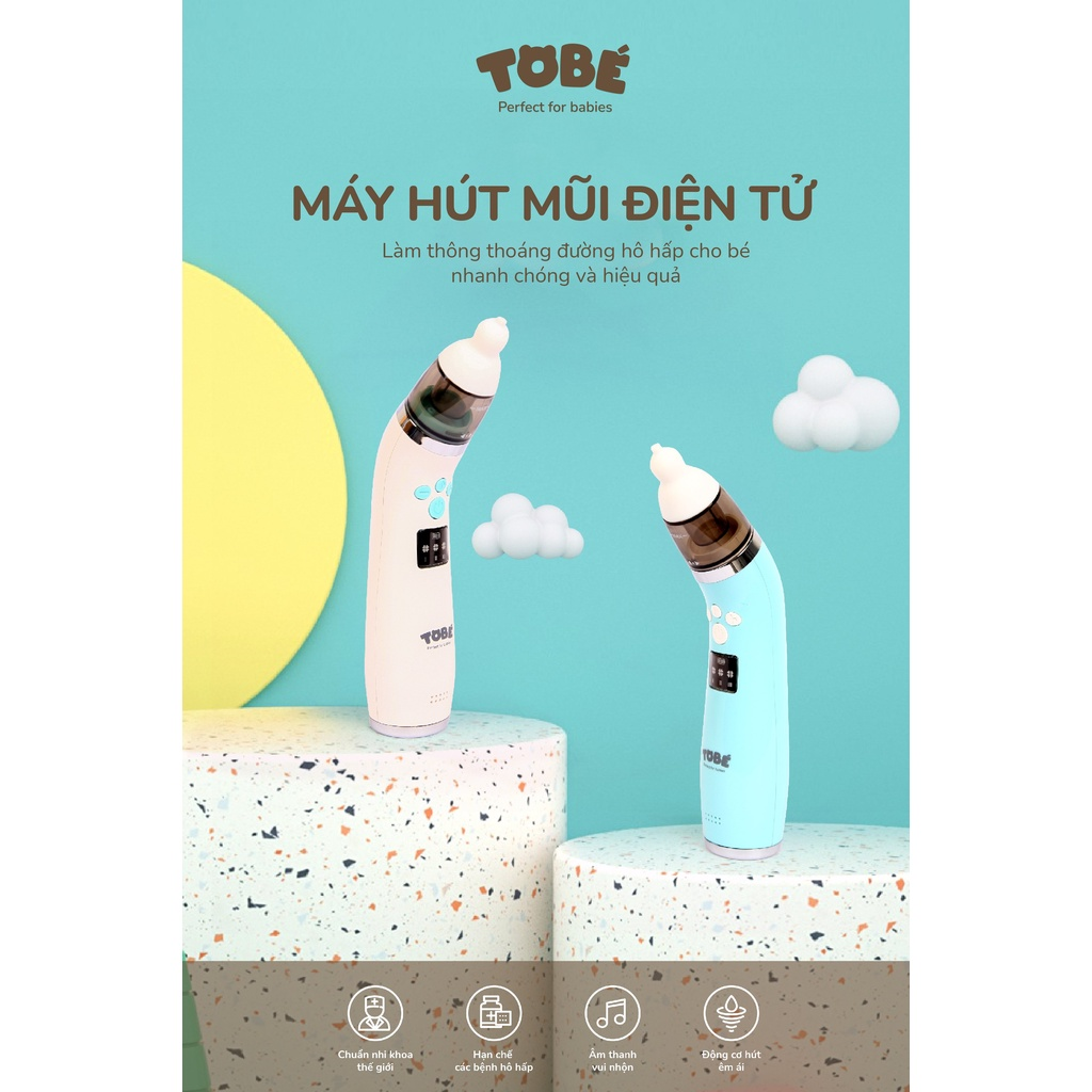 Máy hút mũi điện tử ToBé đầu mềm an toàn cho bé - 1