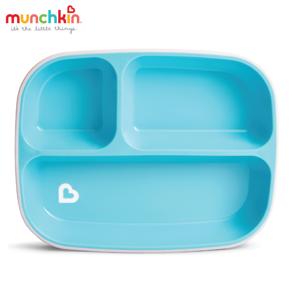  Bộ 2 đĩa chia ngăn chống trượt Munchkin (xanh lá - xanh lơ) 