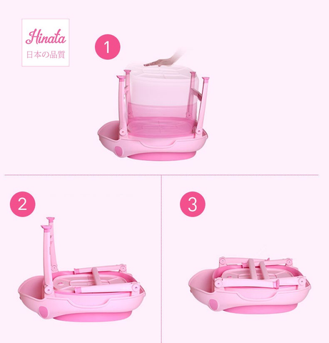  Bồn tắm gấp gọn có nhiệt kế cho trẻ em Hinata 