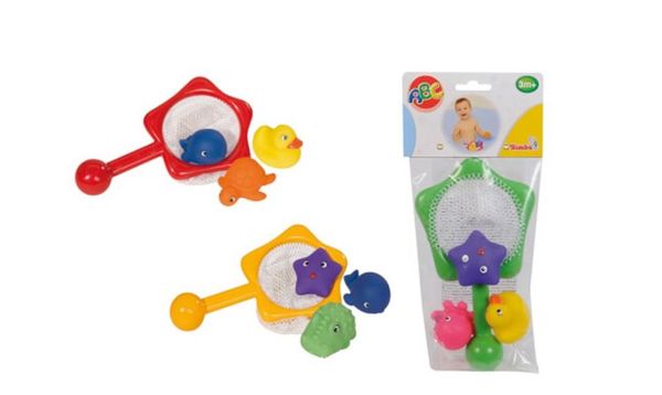 Đồ chơi nhà tắm vợt vớt cá và 3 con sinh vật biển Simba 