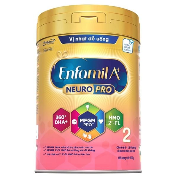  Sữa bột Enfamil A+ Neuropro 2 vị nhạt 830g (6-12 tháng) 