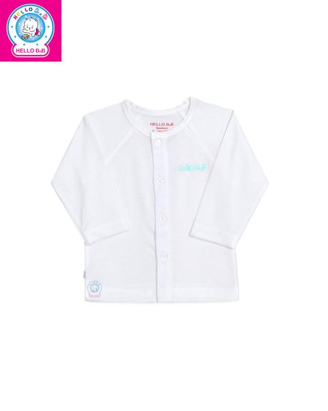  Áo raplan trắng tay dài Bamboo AL0062 