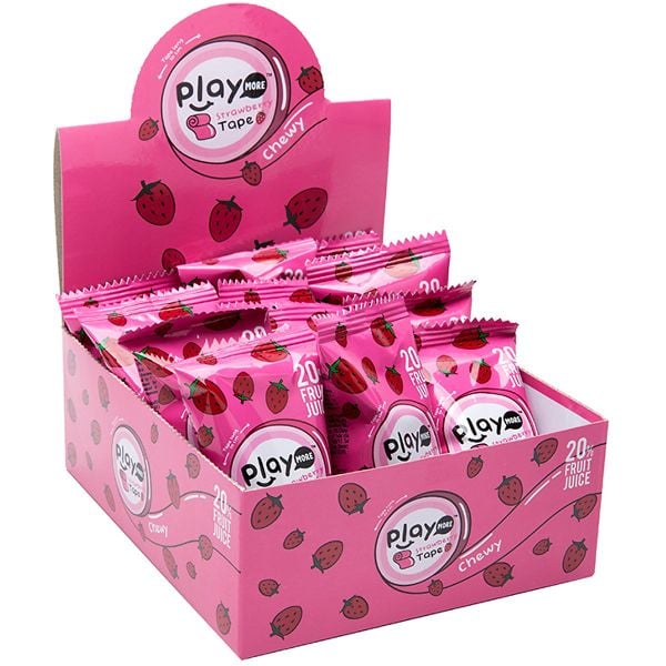  Kẹo dẻo cuộn Playmore vị dâu 21g 