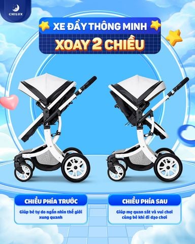  Xe đẩy nôi cho bé cao cấp chilux S1.9 