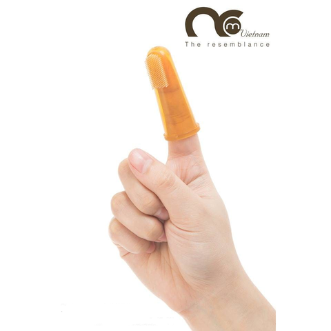  Dụng cụ đánh răng và tưa lợi silicone nano bạc Mamachi - set 2 chiếc 