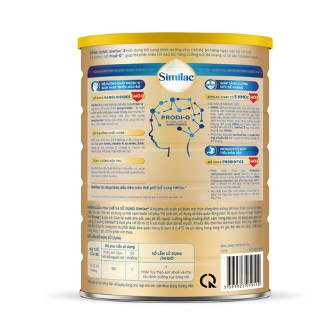  Sữa bột Similac 5G số 3 1.7kg(1 - 2 tuổi) 