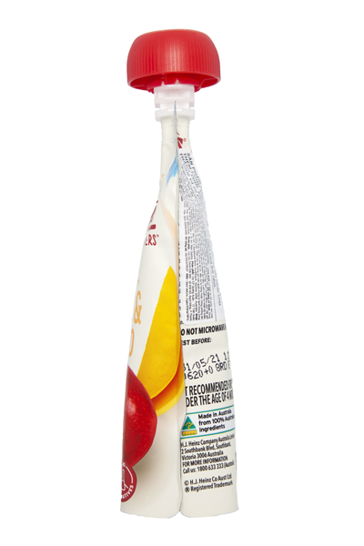  Hỗn hợp nghiền Heimz vị táo, đào và xoài 120g (+4 tháng) 