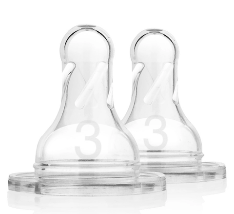  Bộ 2 núm ty Dr. Brown's cổ thường cỡ số 3 cho trẻ 6-9 tháng 