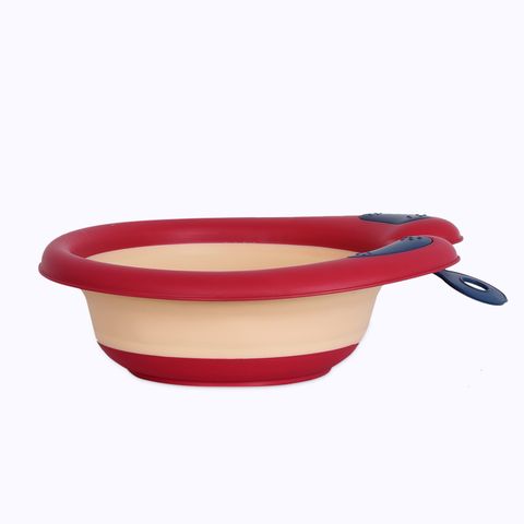  Thau rửa mặt gấp gọn (33x33x9.5cm) - hình Trái đào 