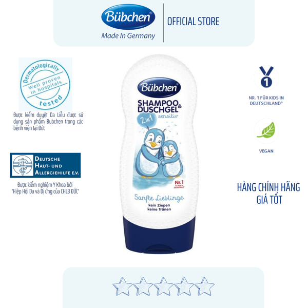  Sữa tắm gội Bubchen 230ml (dành cho da nhạy cảm) 
