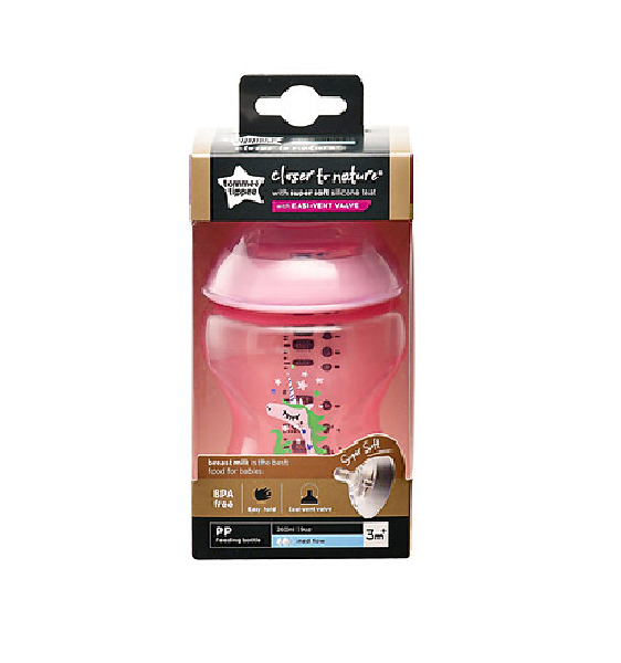  Bình sữa tự nhiên Tommee Tippee  260ml Hồng -  422571 