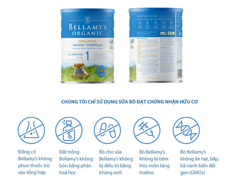  Sữa bột Bellamy's Organic số 1 900g (0-6 tháng) 