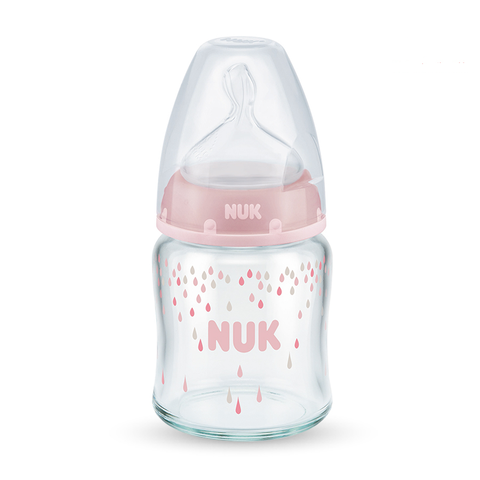 Bình sữa NUK thủy tinh 120ml núm ti Silicone S1 - M 