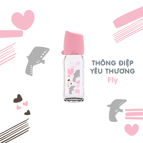  Bình sữa Farlin thủy tinh cổ rộng 240ml AB-32010 