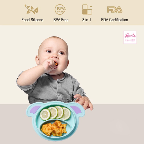  Bát ăn dặm Piglet Silicone Hinata 