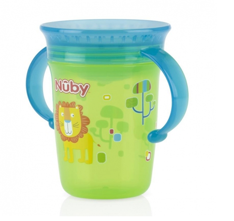  Bình uống nước 360 độ 2 tay cầm 240ml Nuby 10410 