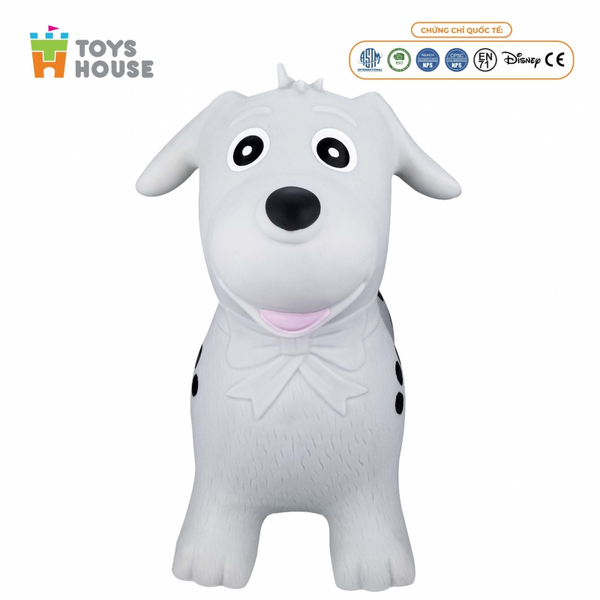  Thú nhún hình cún con màu trắng Toys House hình cún trắng  (12 tháng +) 