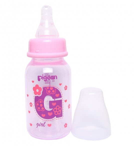  Bình sữa Pigeon nhựa PP cao cấp bé Gái 120ml 