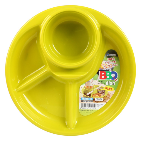  Khay ăn 3 ngăn cho bé kèm khay để cốc, thìa dĩa màu xanh 