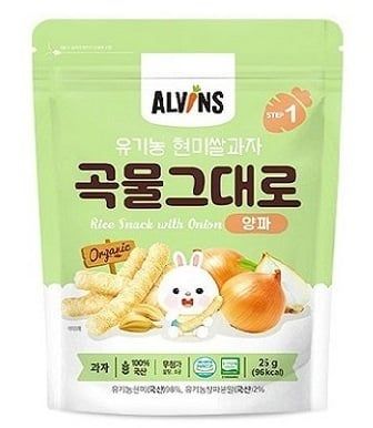  Bánh gạo lứt ăn dặm hữu cơ vị hành tây Alvins 25g 