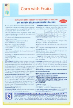 2953 - Bột dinh dưỡng Hipp (Bắp, Sữa và Hoa Quả) (250g) 