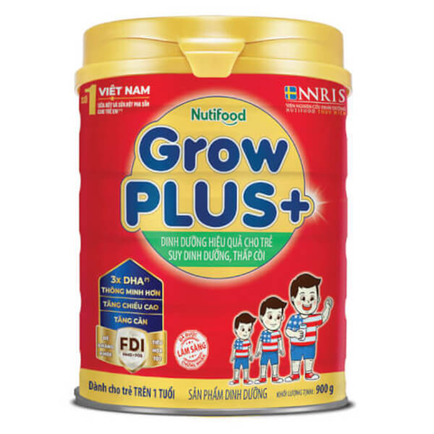  Sữa Grow Plus đỏ Nutifood 900g (trẻ từ 1 tuổi trở lên) 