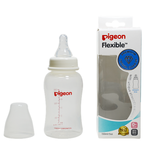  Bình sữa Pigeon Streamline nhựa PP cổ hẹp 150ml 