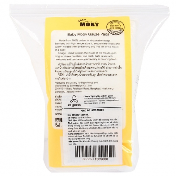 Gạc rơ lưỡi Baby Moby 50 miếng 
