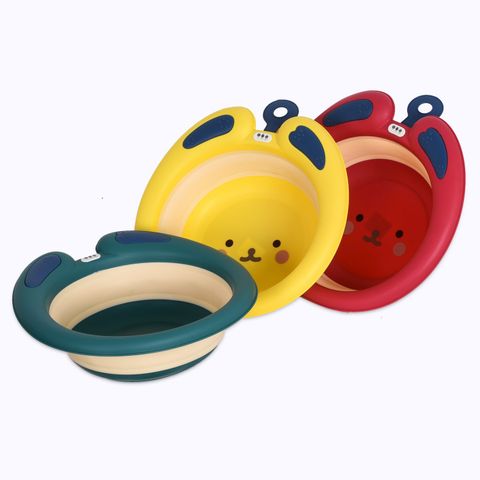 Thau rửa mặt gấp gọn (33x33x9.5cm) - hình Trái đào 