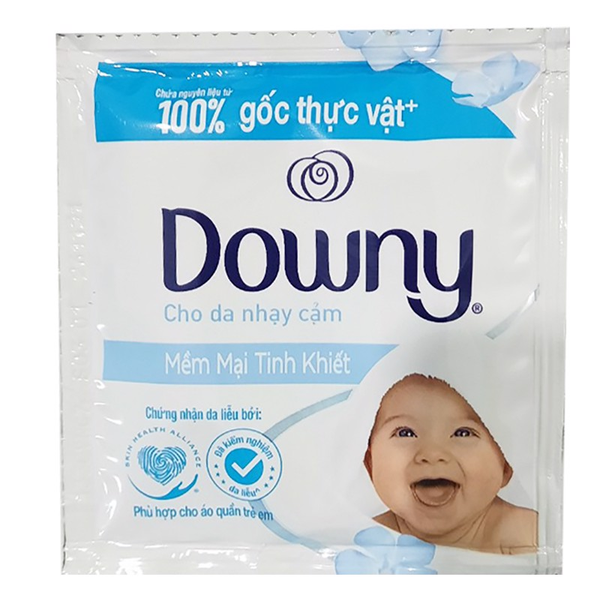  Nước xả Downy mềm mại tinh khiết cho da nhạy cảm (10 gói x 20ml) 