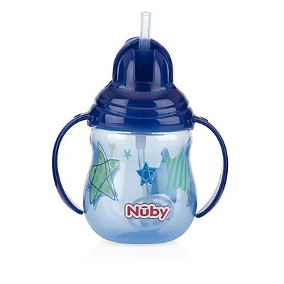  Bình uống nước ống hút silicone 360 độ 270ml Nuby 10324 