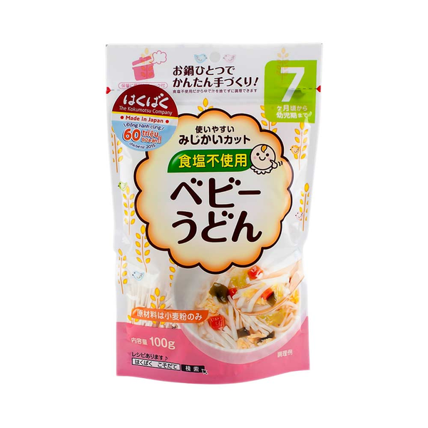  Mì ăn dặm Hakubaku Udon 100g( 7 tháng trở lên ) 